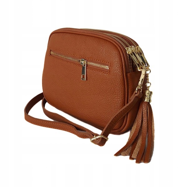 Malá Kabelka Přes Rameno Pošťačka_teplý Karamel_až 3 Komory