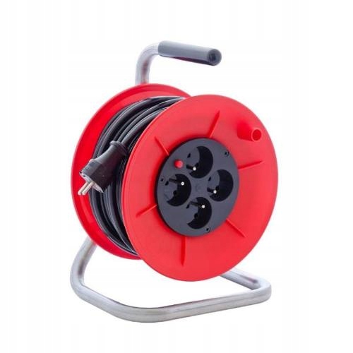 Kábel predlžovací Basic PKB230Z, 25m/230V, cievka, 4 zásuvky