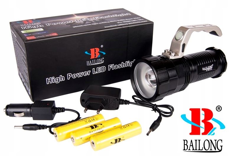 BAILONG LATARKA SZPERACZ POLICYJNA CREE XM-L3-U3 Materiał aluminium