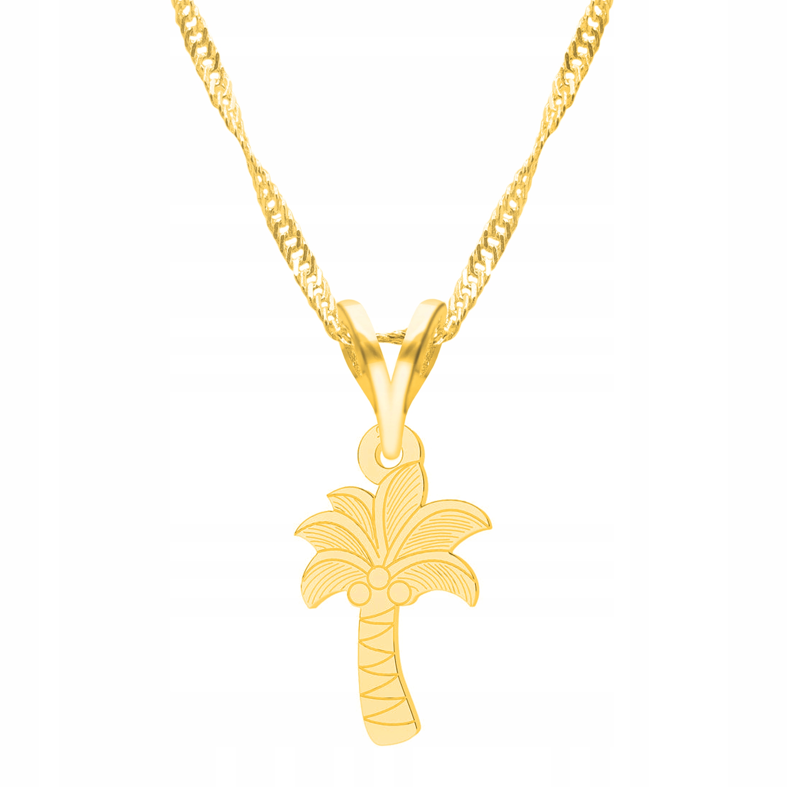 Řetízek zlatý náhrdelník 925 Palma Strom