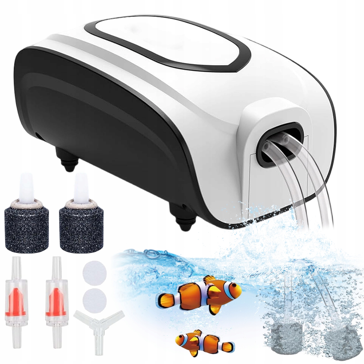 Přenosný Provzdušňovač Vzduchu Pro Akvárium Aerator 5W 2X 210L/h