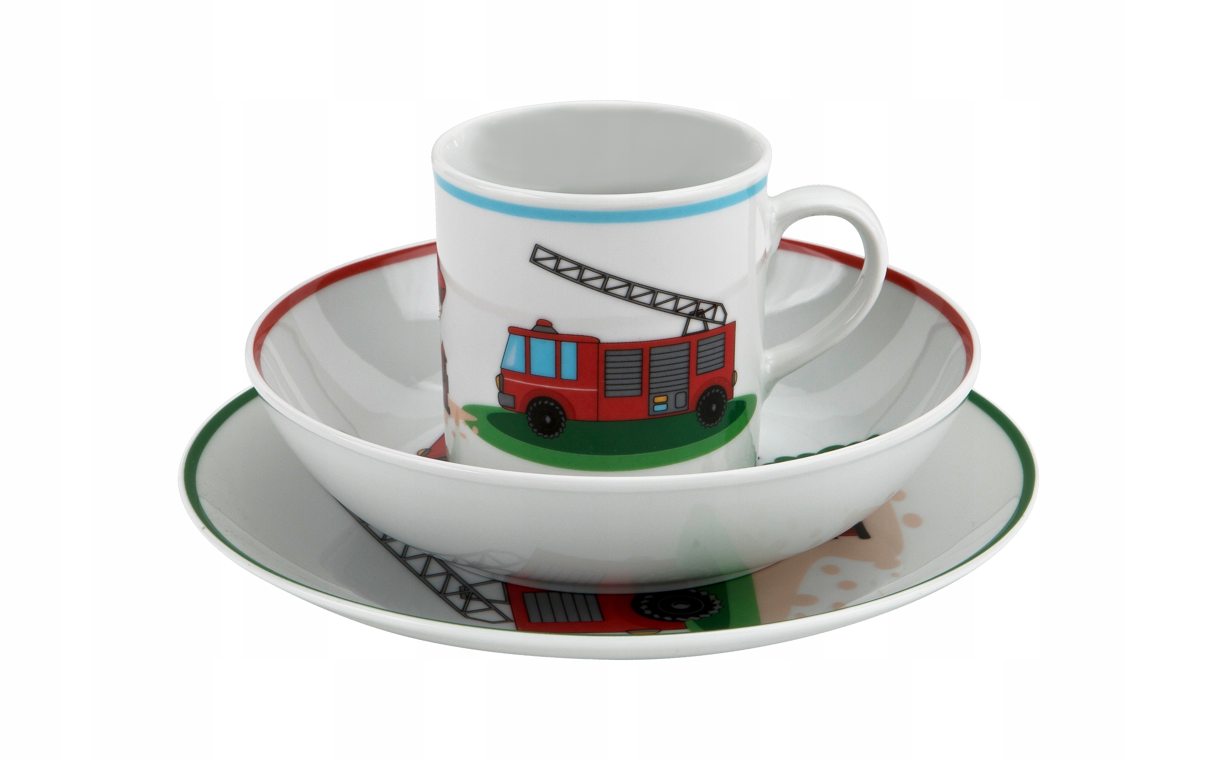 Zestaw naczyń dla dzieci Mały Strażak porcelanowy