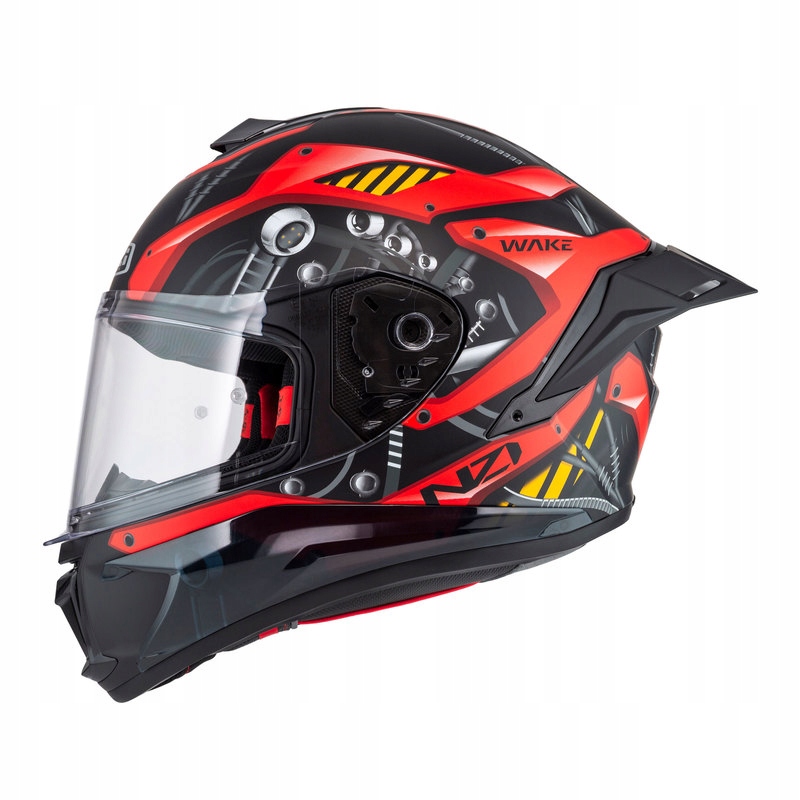 Motocyklová Prilba Nzi Wake Stream Booster Kyber Black Red Matt L