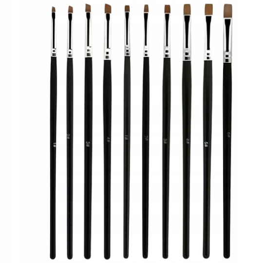 

Zestaw pędzelków do zdobień syntetyczne 10 szt