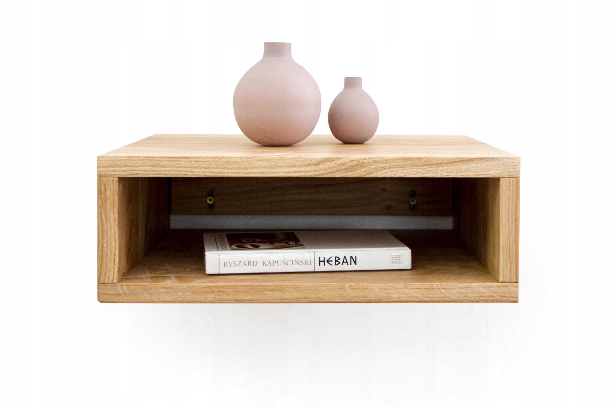 Závesná polica L/I, masívny dub