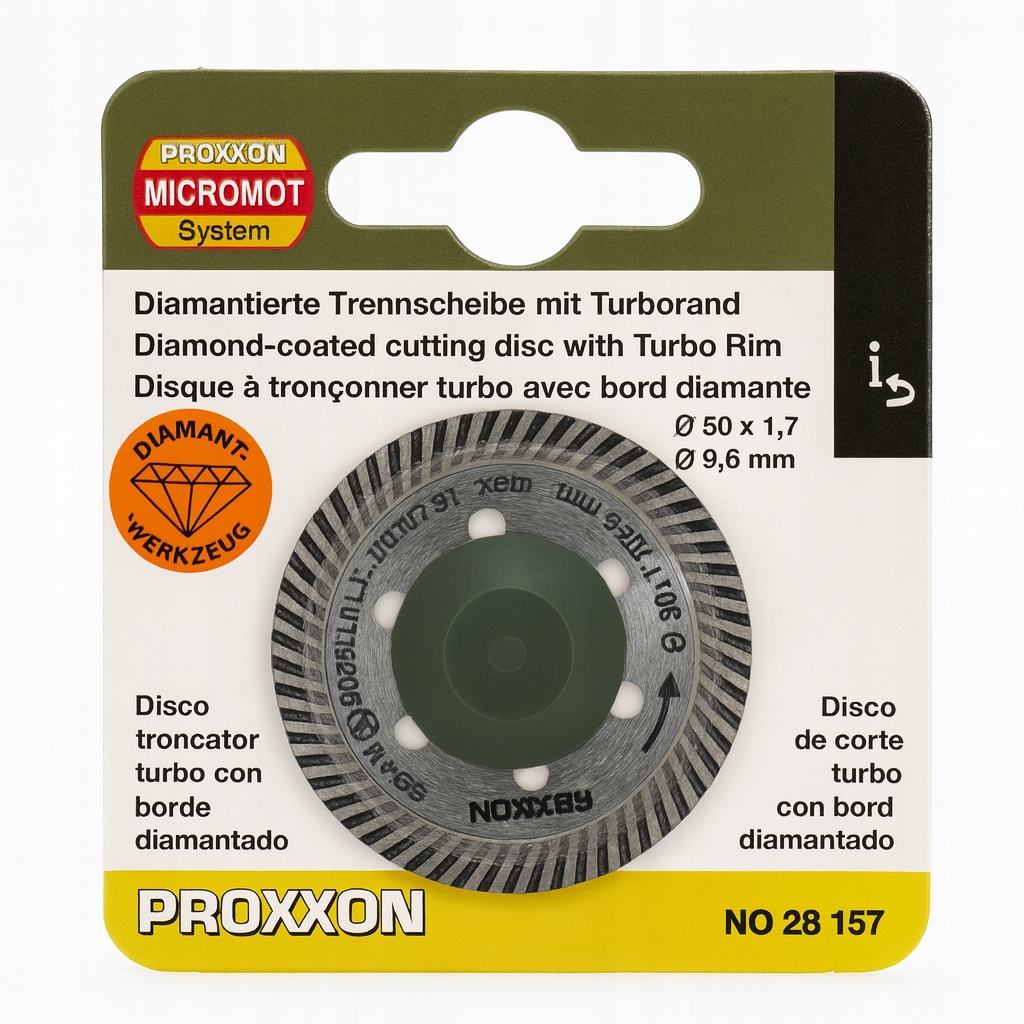 Diamantový řezný kotouč s Turbo Rim okrajem, 50 mm, 1,7 x 9,6 mm