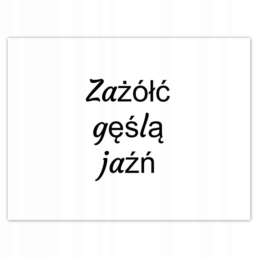 

Plakat 40x30 Zażółć gęślą jaźń