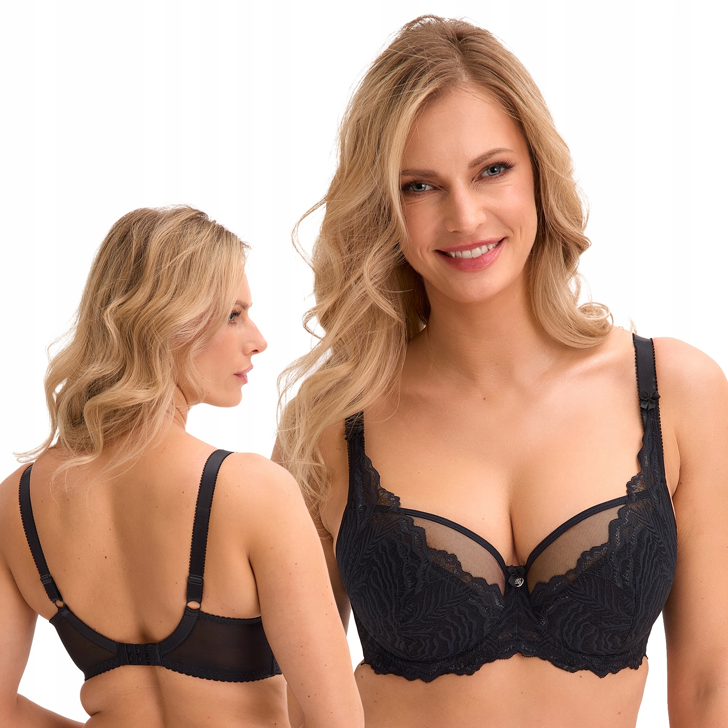 Gaia 1228 Isla černá 80B Polovyztužená podprsenka