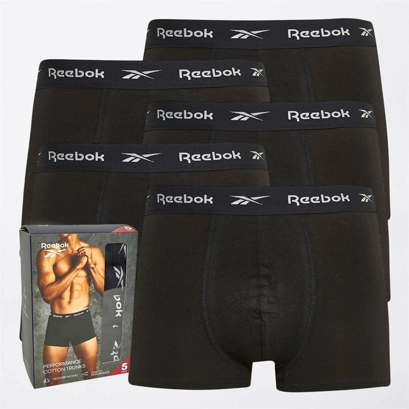 Reebok Pánské boxerky Boyes Černá 5 Pak R M