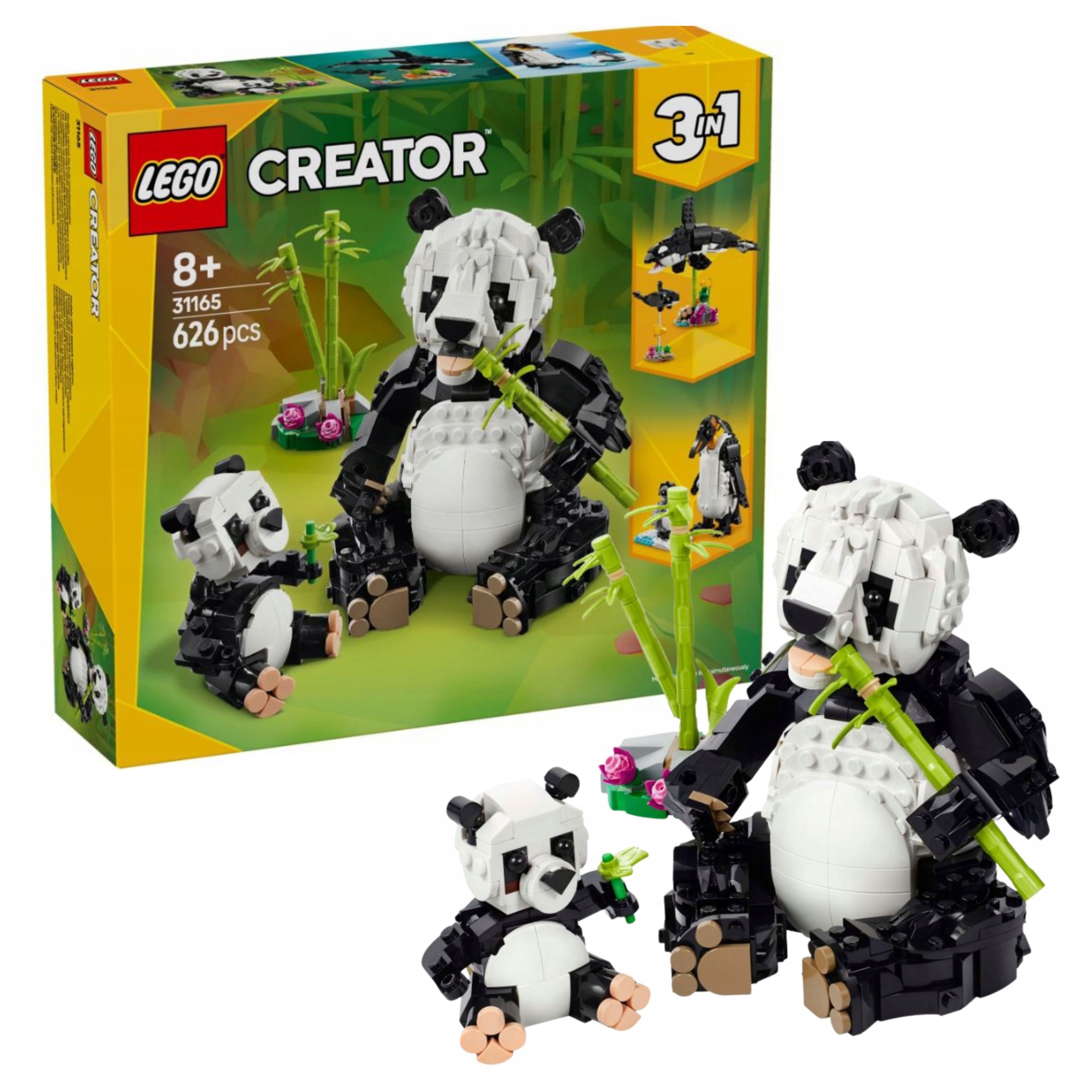 Lego Creator Divoká zvířata Pandy 31165 Stavebnice Kreativní sada Dárek