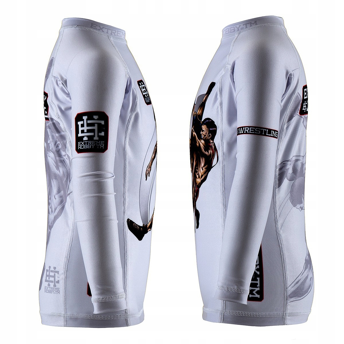Rashguard dziecięcy WRESTLING BIAŁY 104 EXTREME HOBBY Marka Extreme Hobby