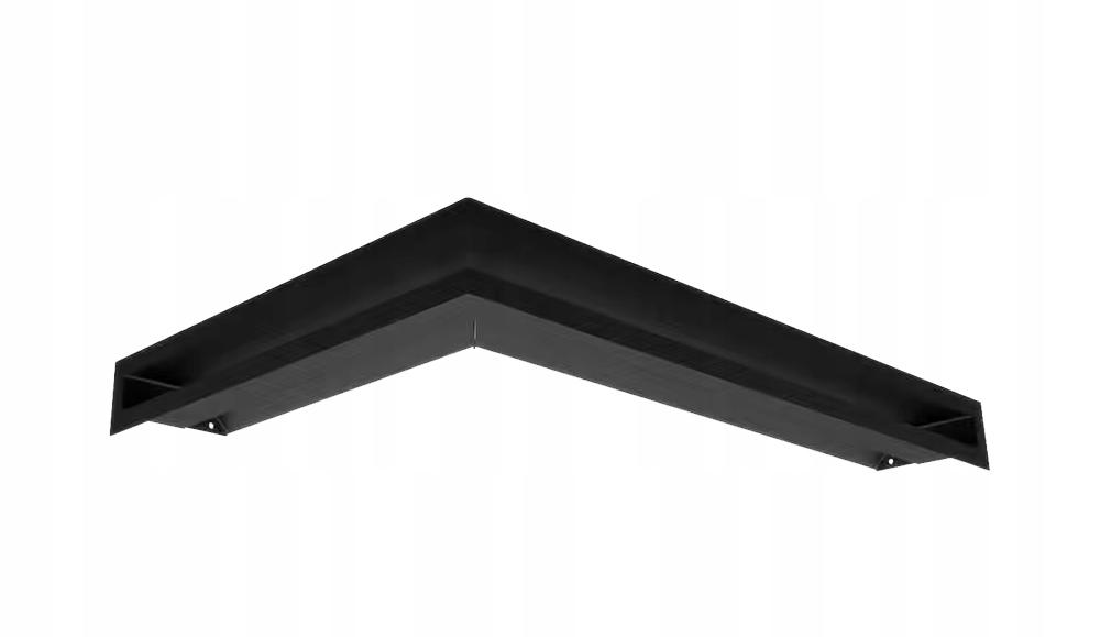 Krbová Mřížka Luft Rohová 600x400x60 Levá Černá Rohová Horní Spodní