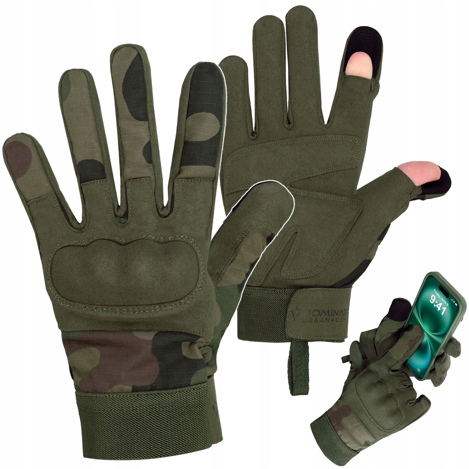 Rękawice ochronne Dominator Tactical zielony