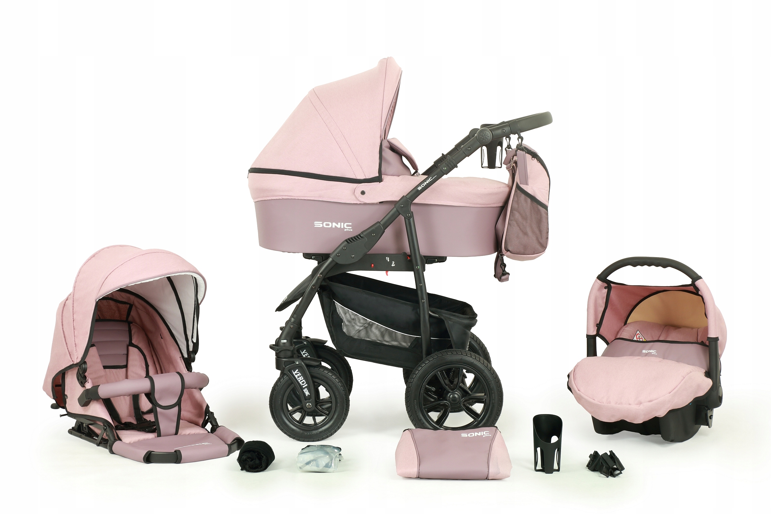 WÓZEK DZIECIĘCY VERDI SONIC PLUS 3W1+ AKCESORIA