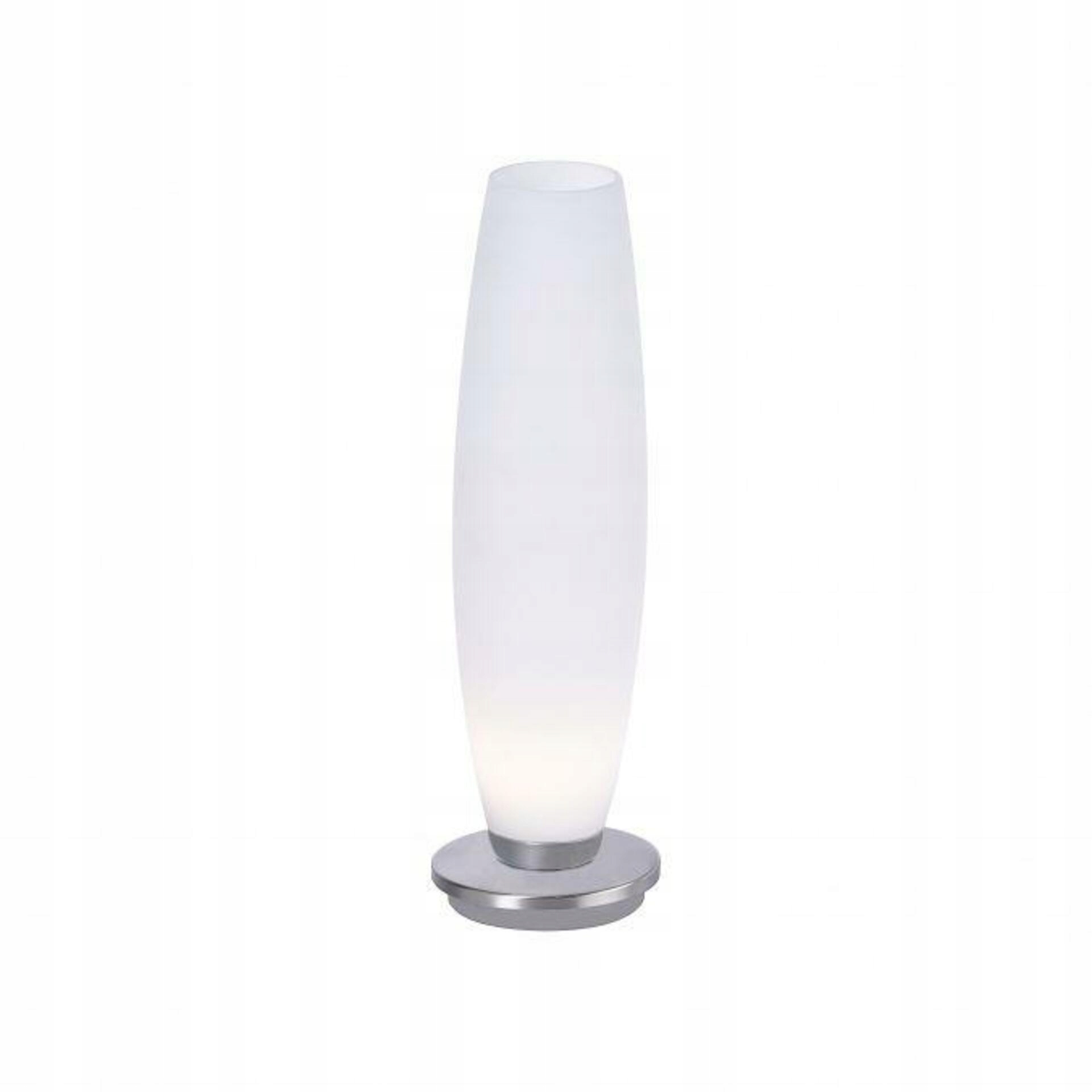 Led stolná lampa Paul Neuhaus opálové sklo, dotykový stmievač, 2700K, striebor