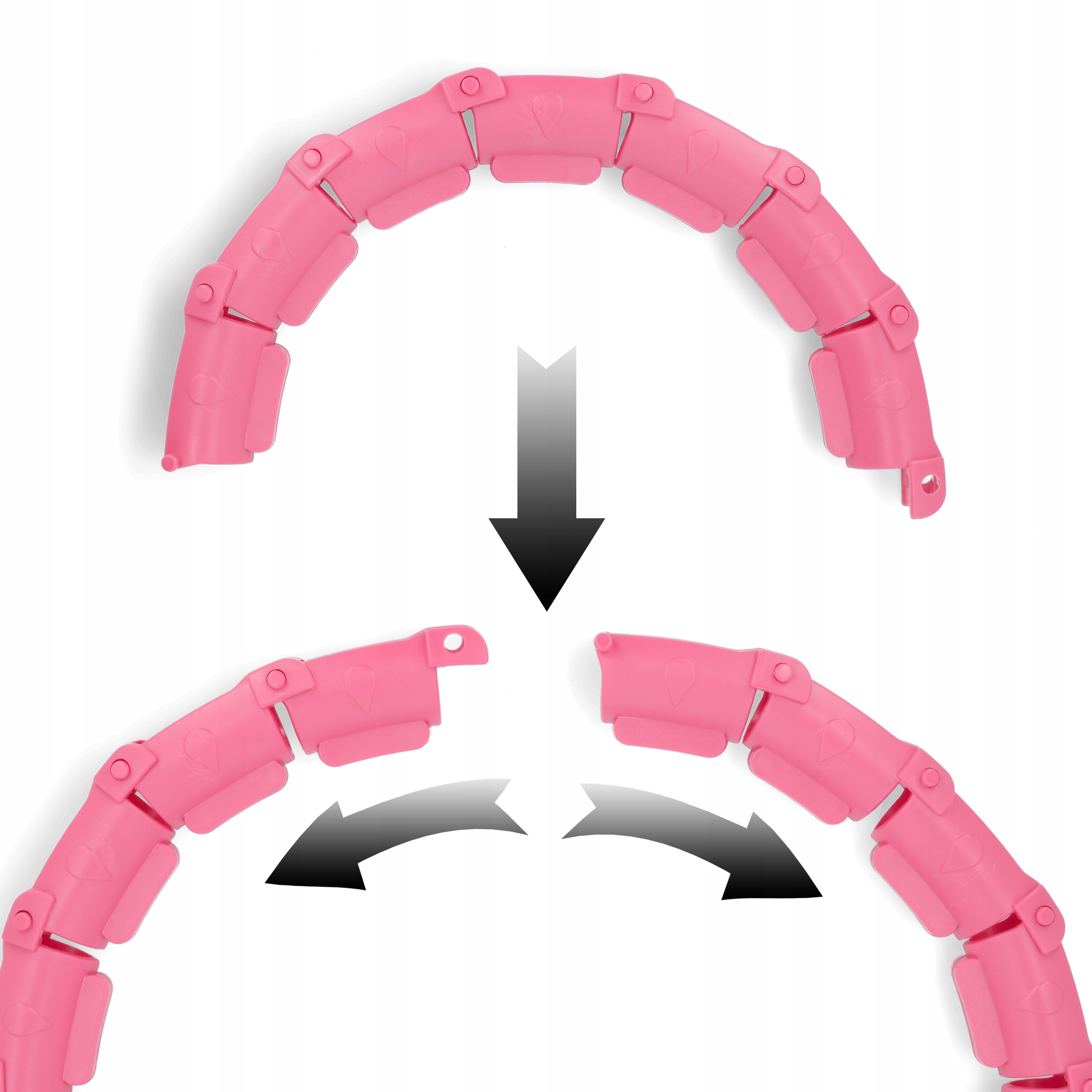 HULA HOP ODCHUDZAJĄCE Z OBCIĄZENIEM OBCIĄŻNIKIEM SMART Z WYPUSTKAMI HULAHOP Średnica 50 cm