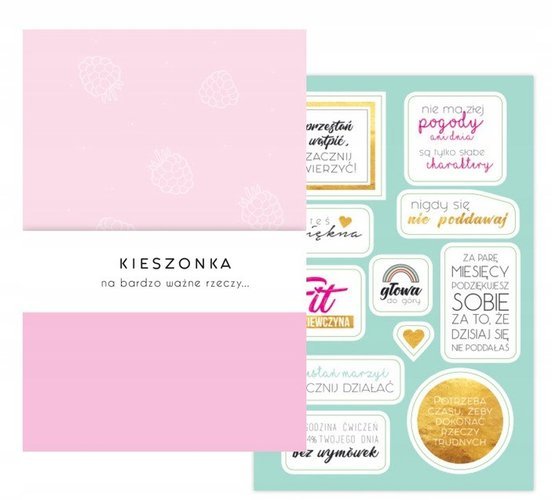 FITPLANER FITNES NOTES TRENINGOWY PASTEL INTERDRUK Okładka twarda
