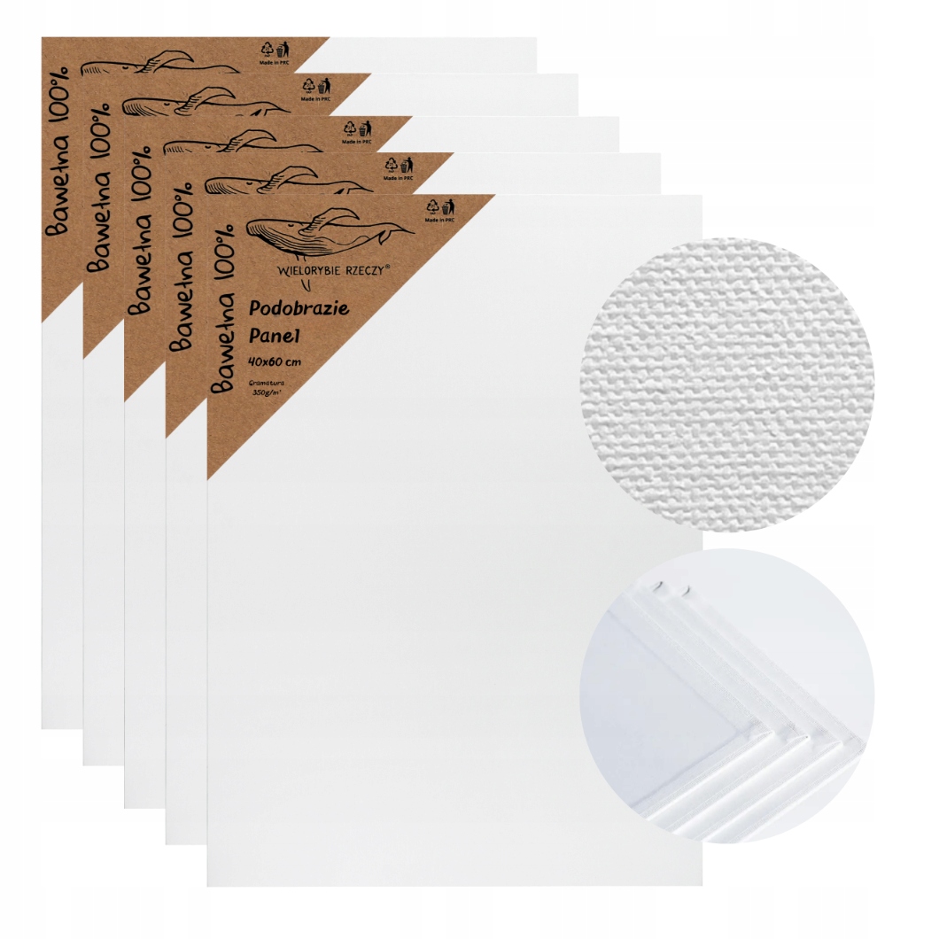 Malířské Plátno 40x60 5ks Velké Malířské Plátno Pro Malování Malířský Panel