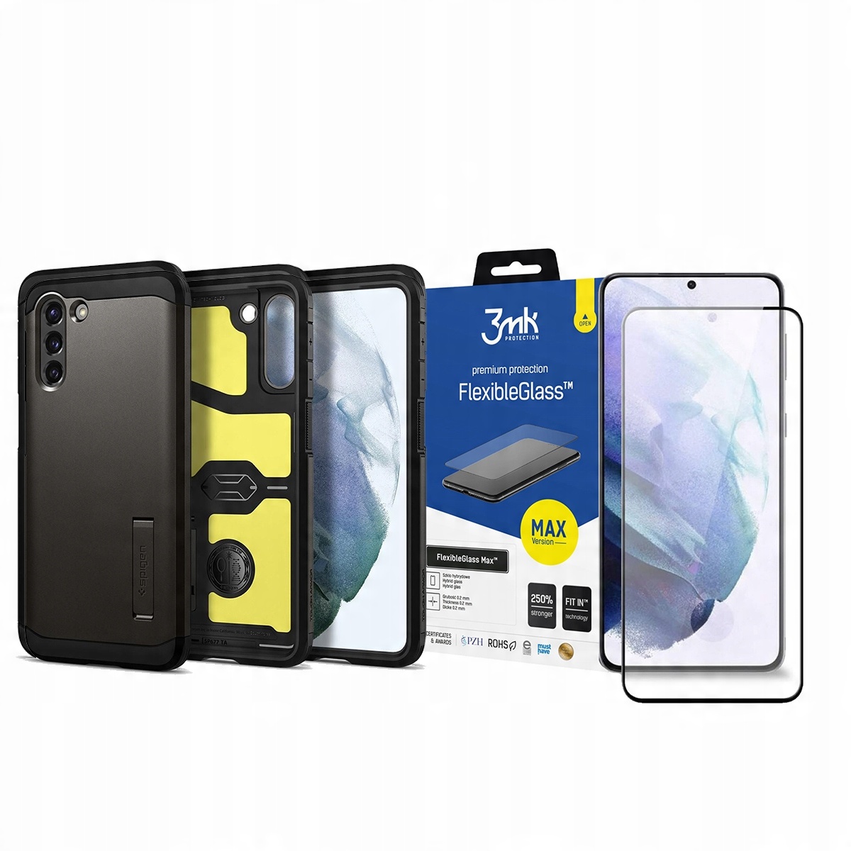

Spigen Etui Case Do Samsung Galaxy S21 + Szkło 3MK