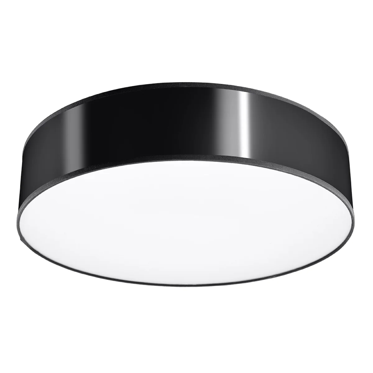 Stropné svietidlo čierny biely okrúhly 55 cm na 4 žiarovky E27 Sollux Lighting