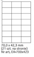 

Etykieta Igepa 70x42,3 5 sztuk