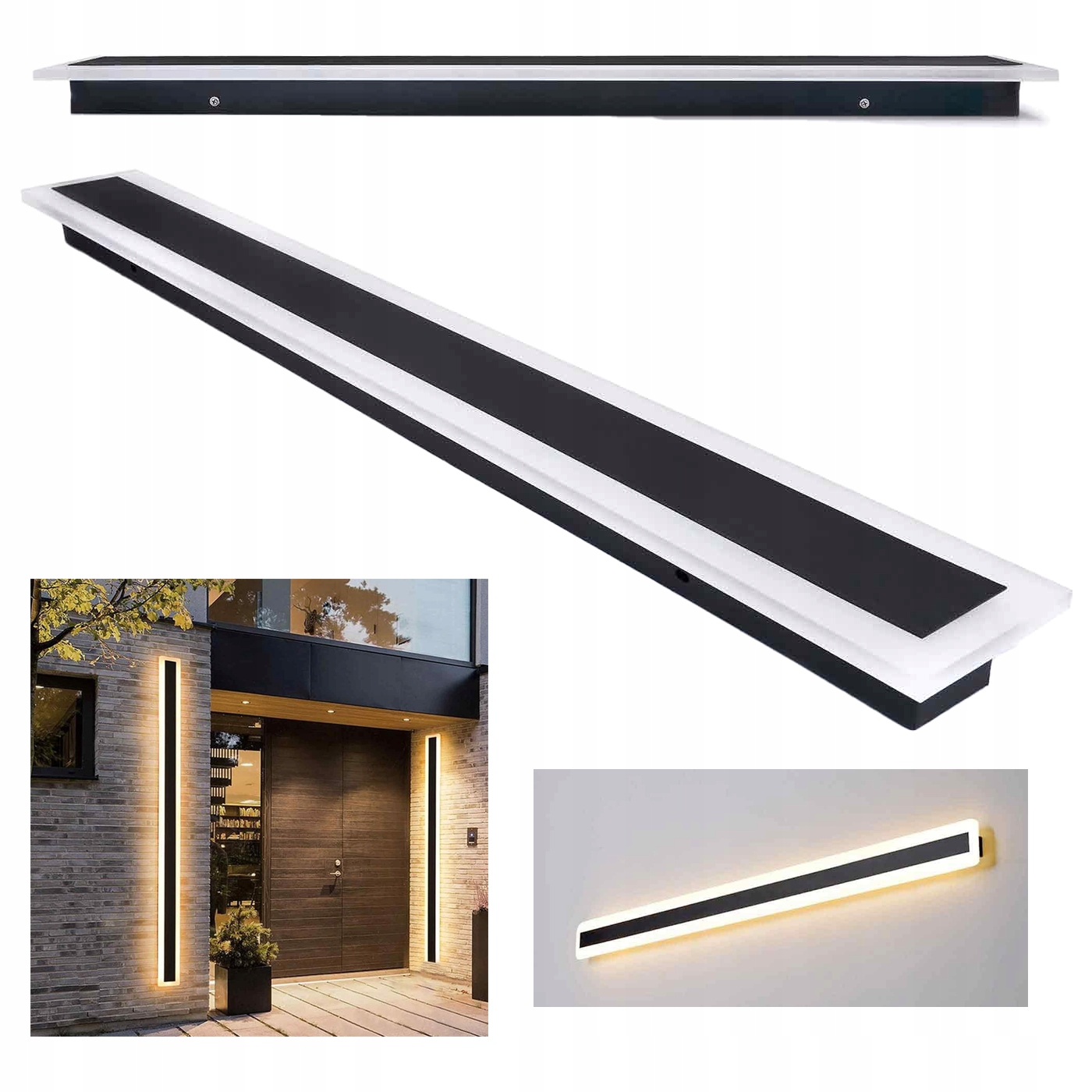 Lampa Elewacyjna Led 100CM 50W 230V Zewnętrzna Kinkiet Elewacyjny Premium