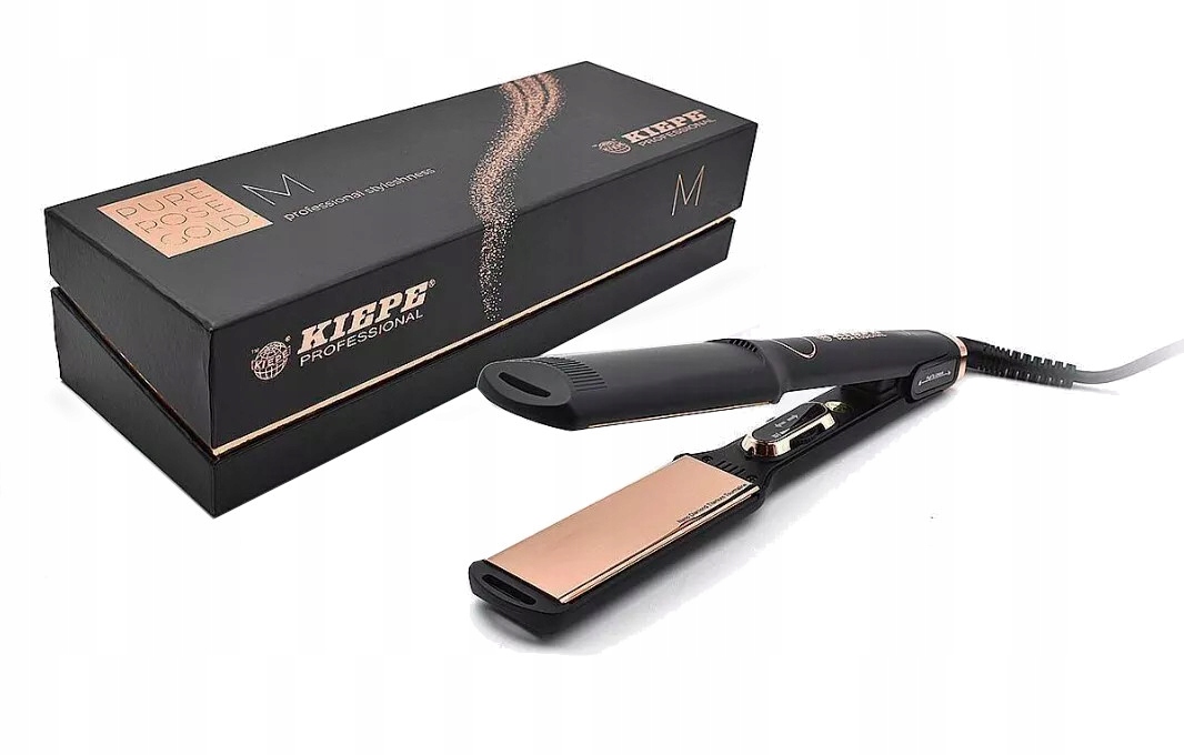 Prostownica do włosów Kiepe Professional Pure Rose Gold M 38mm tytanowa