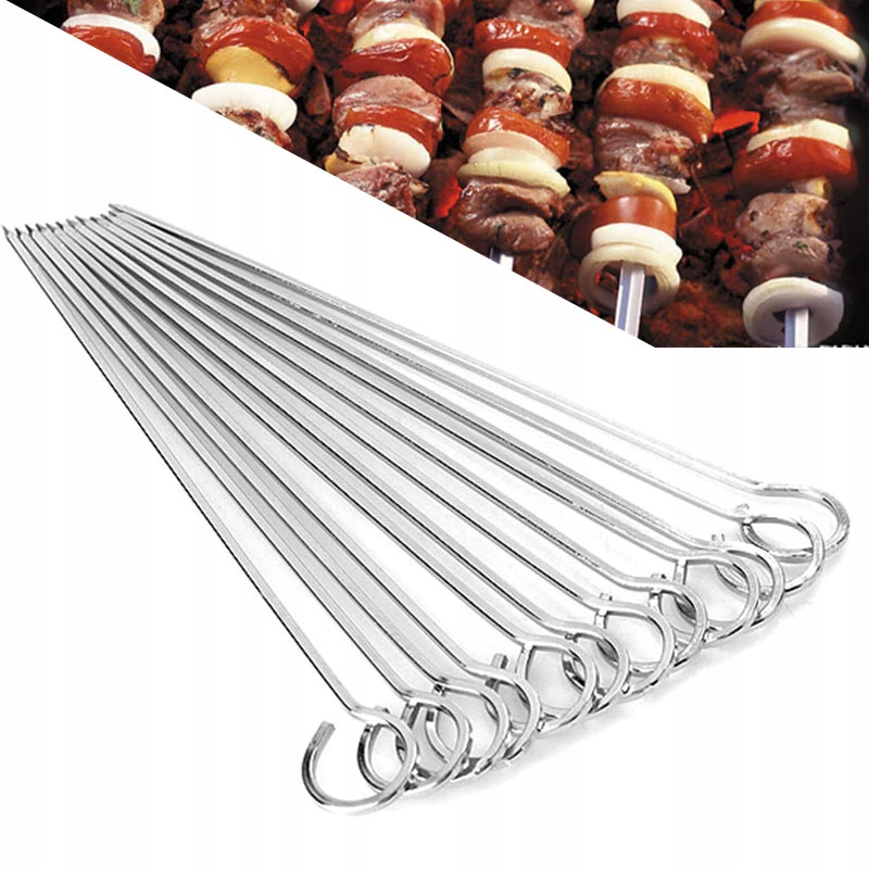 Szpikulce do szaszłyków 10 szt metalowe wykałaczki