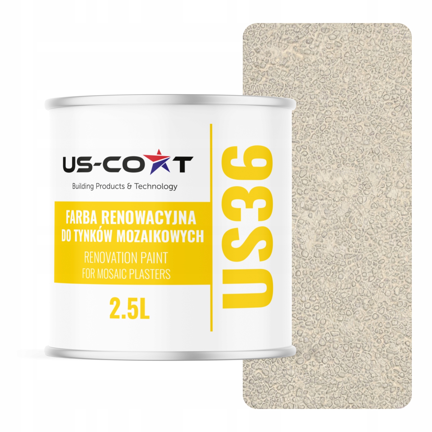 Obnovovacia farba na mozaikovú omietku 2.5L Obnova Biela Alpská RAL9010