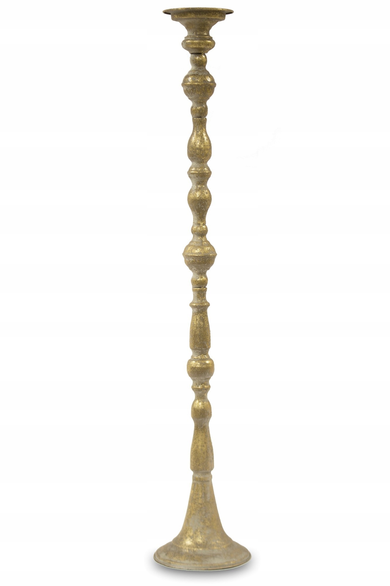 ŚWIECZNIK METALOWY ZŁOTY 88x16x16cm 115956