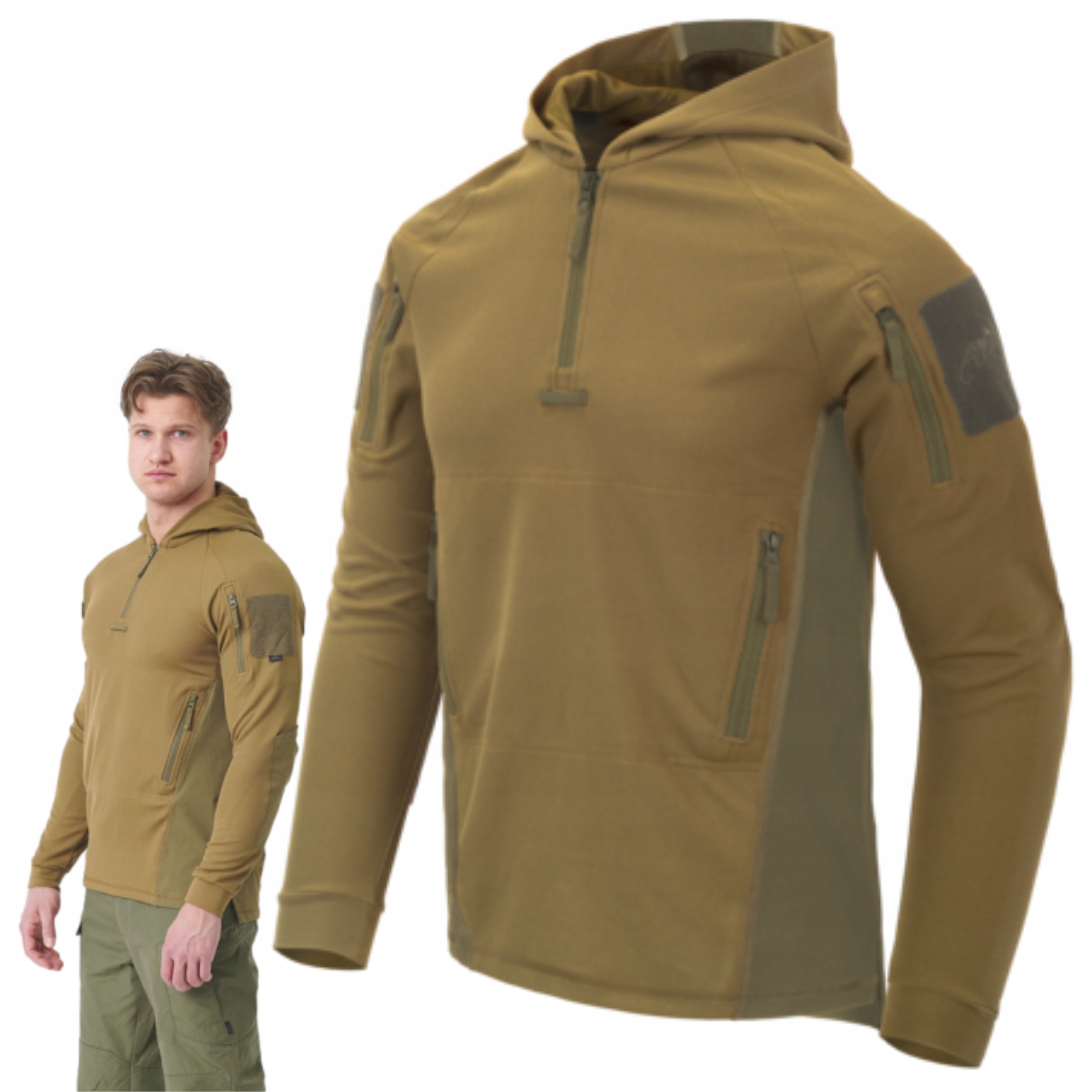 Pánská Rozepínací Mikina Taktická Mikina S Kapucí Range Hoodie Coyote/adaptive XL