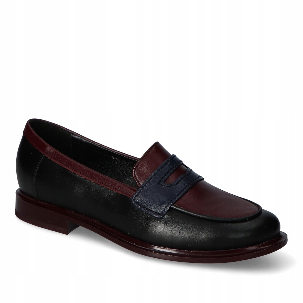 Mokasíny Filipczyk F-135/Soda/F-574 Černé/Námořnická Modrá 40