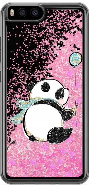

Etui płynny brokat Panda Balon do Xiaomi Mi 6