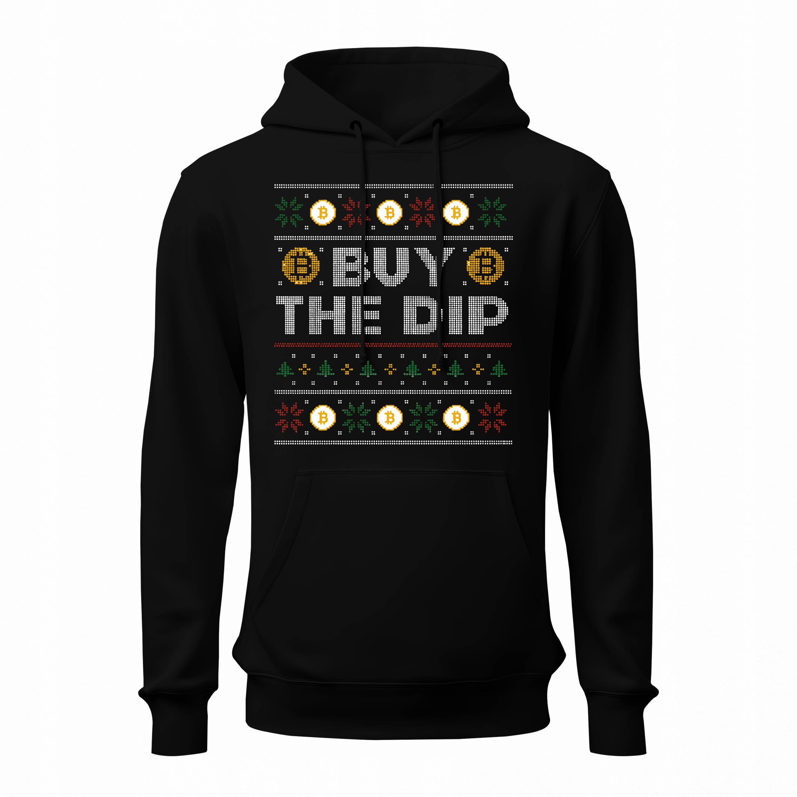 Pánská Mikina Bitcoin Buy the dip Klokanka S Potiskem Pro Něj Jako Dárek