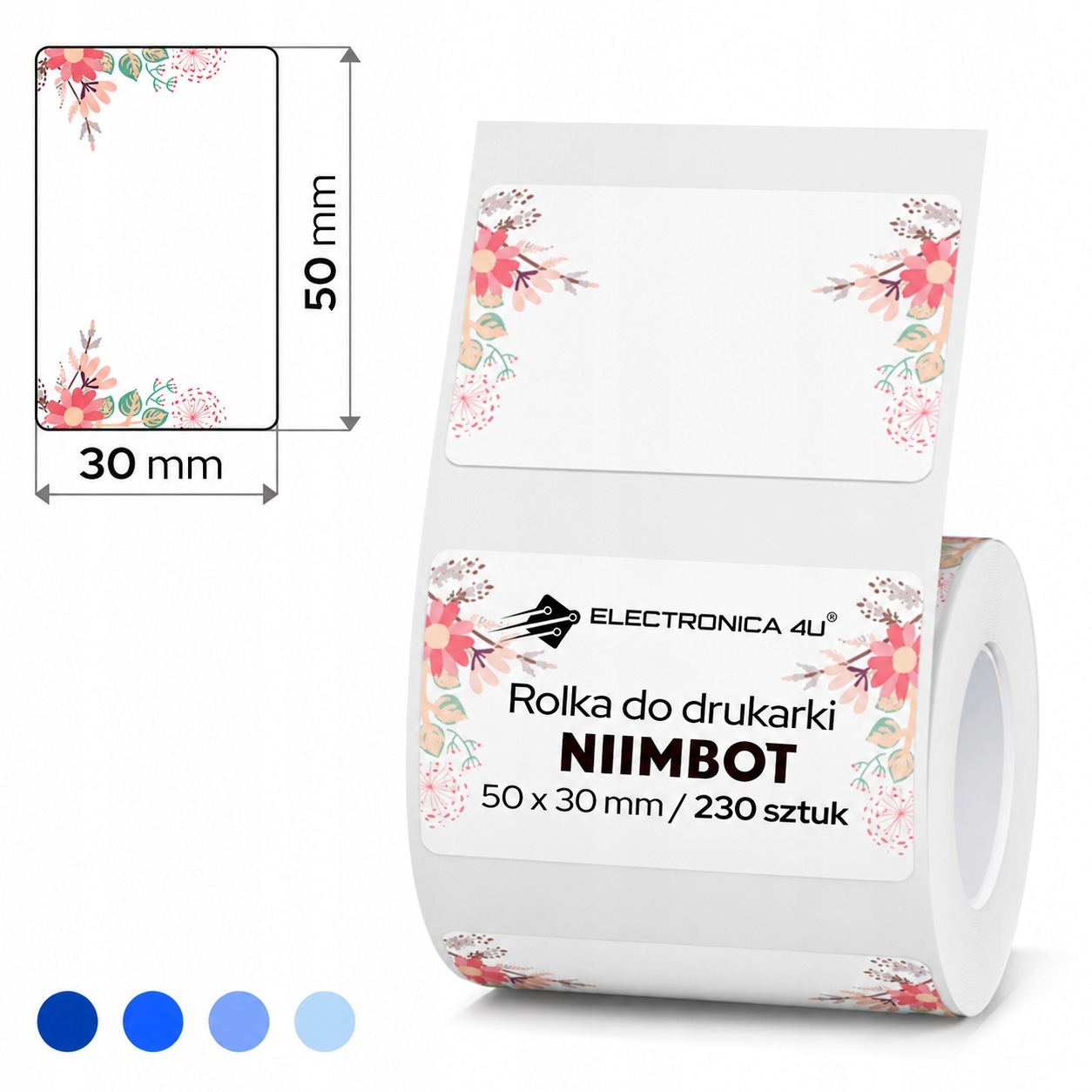 Etykiety samoprzylepne naklejki termiczne Niimbot B1 B4 B21 B3S B31 50x30