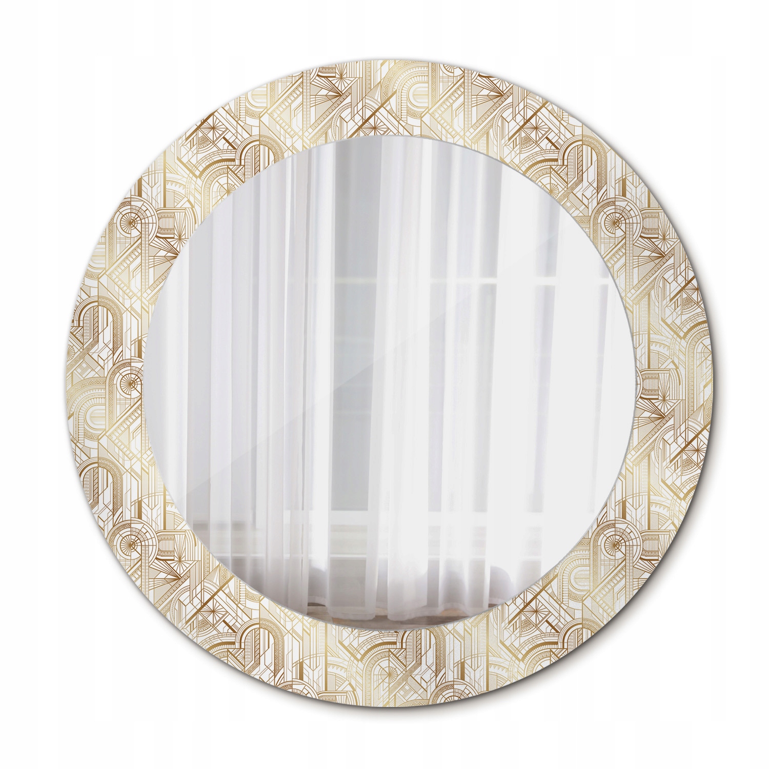 Okrúhle nástenné zrkadlo Kompozícia art deco 60 cm