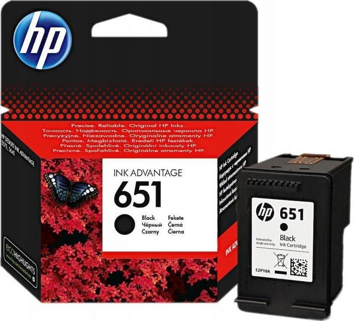 Tusz Hp 651 Czarny Deskjet 5575 5645 Oryginał