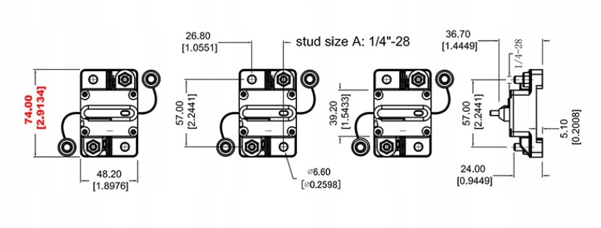 Overcurrent Protector Manual Circuit Breaker 50A EAN (GTIN) 9585571827283