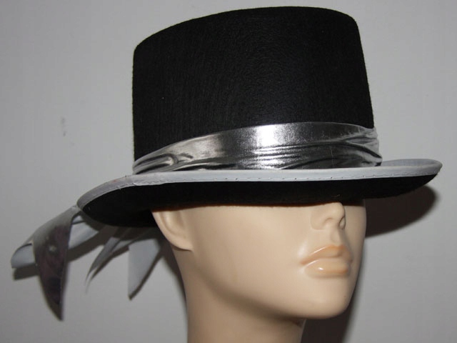 Cylinder Kapelusz stylowy śliczny czarny klamra kokarda jazda konno konie