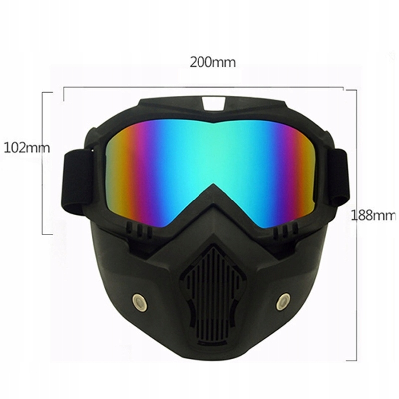 GOGLE Z MASKĄ SNOWBOARD NARTY ZIMA OKULARY MOTOR Kolor oprawy żółty