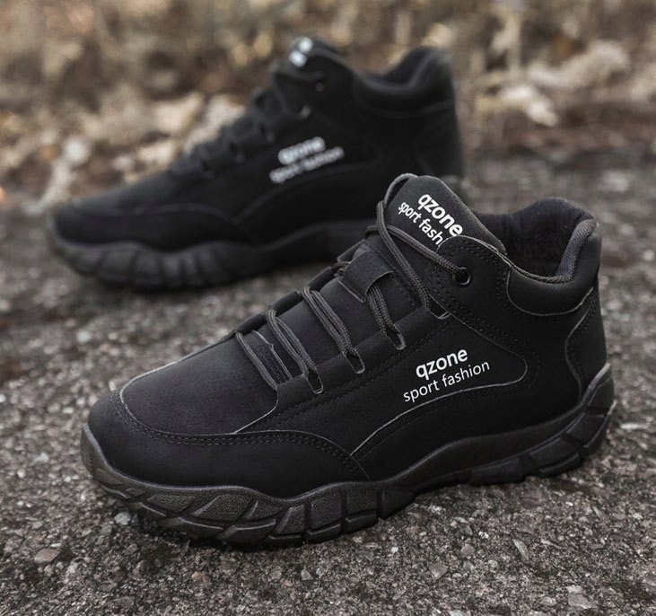 CZARNY LEKKIE CASUAL MĘSKIE TREKKINGOWE BUTY SPORTOWE WYGODNE R.40 Kolor czarny