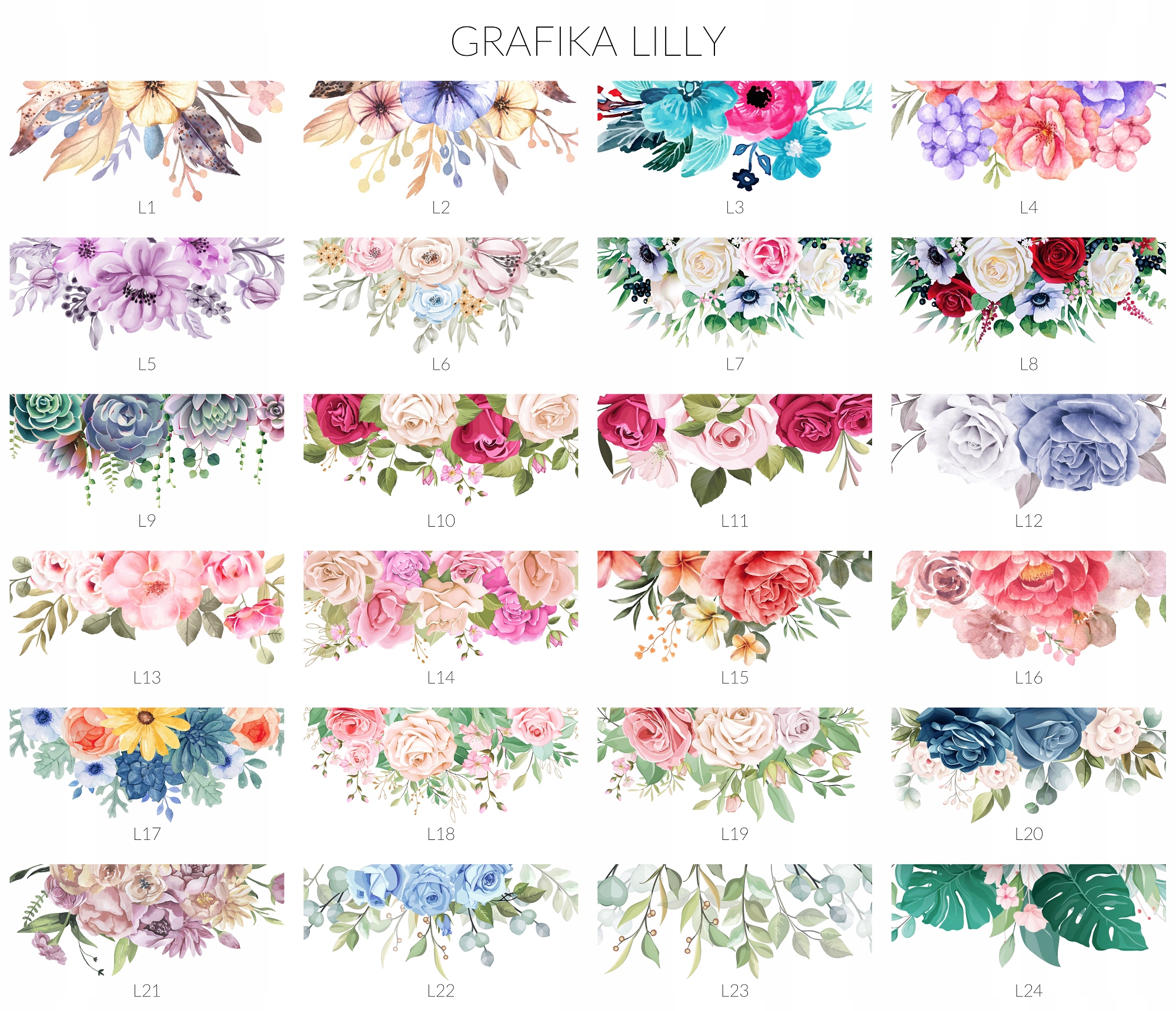 lilly | WKŁADKI DO ZAPROSZEŃ REBUS WESELE ŚLUB ROCZNICA URODZINY Kolor dominujący wielokolorowy