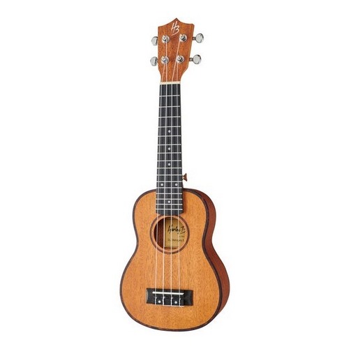 Sopránové ukulele Harley Benton DLX Mahogany, ladička, trsátka, sada, hnědé