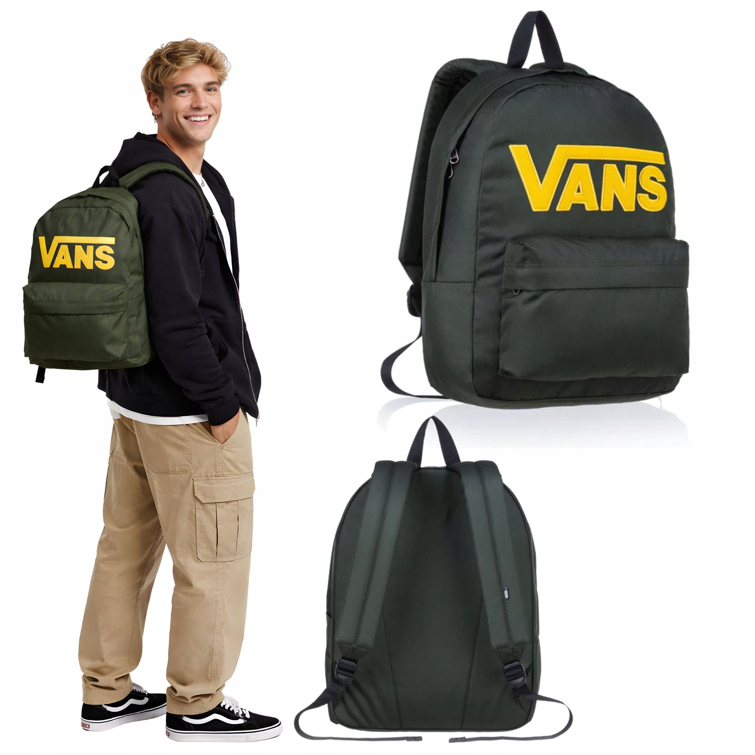 Batoh Vans Old Skool Drop V sportovní školní VN000H4ZEMU zelený