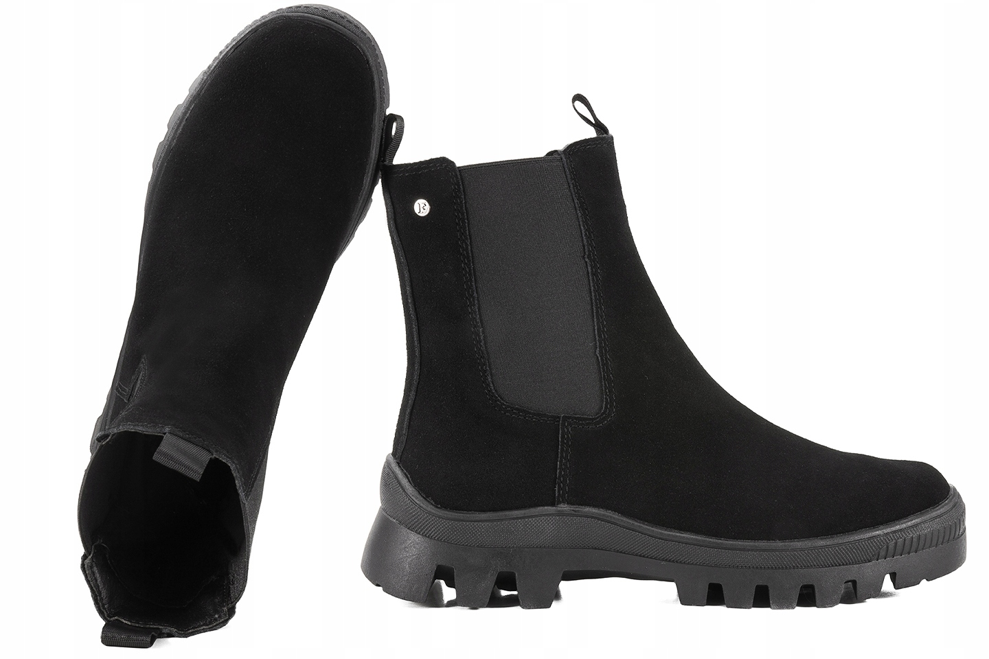 Filippo DBT4163 Dámské Kotníkové Boty Zimní Kozačky Kůže černé