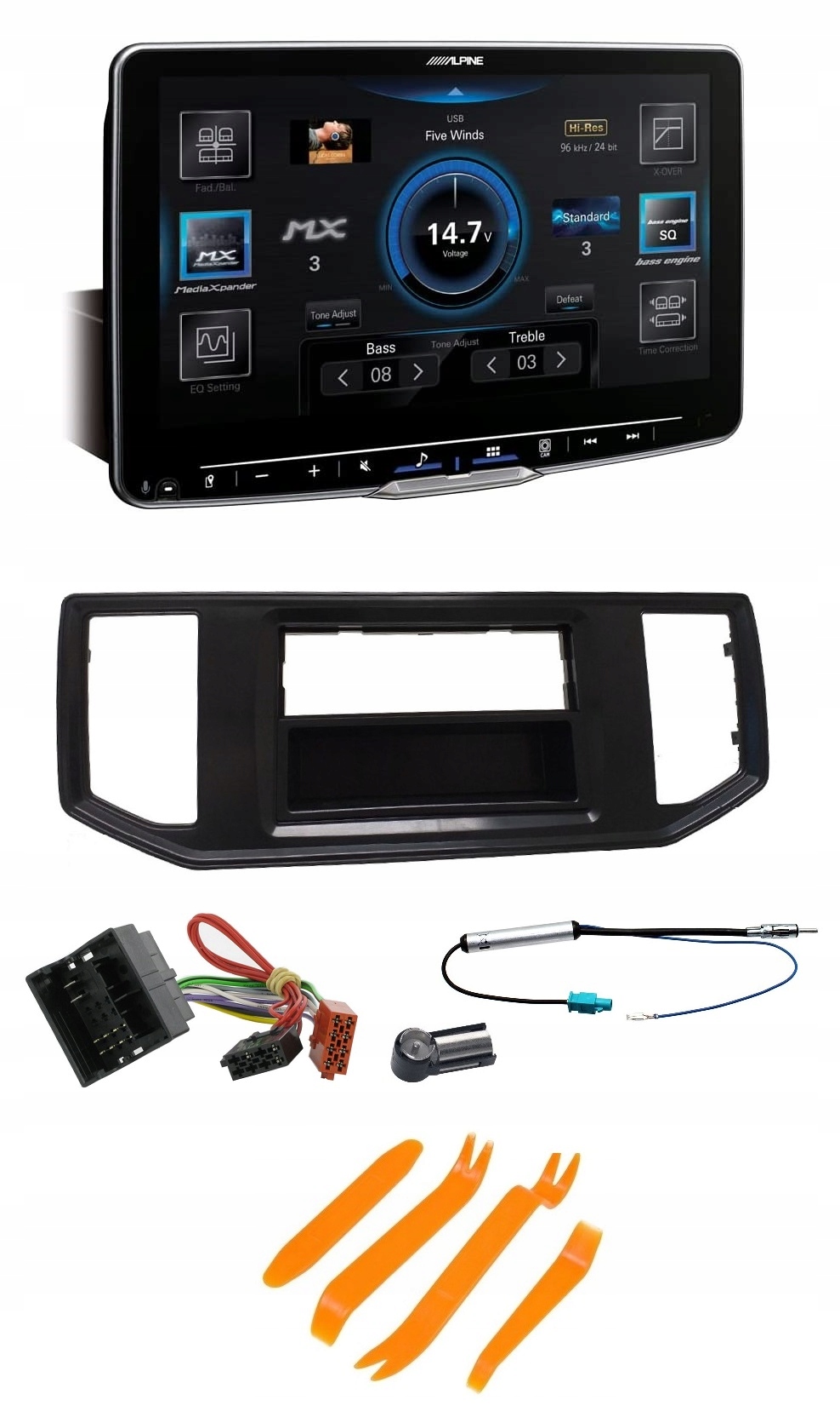 Alpine ILX-F905D Autorádio 1DIN CarPlay Android Auto Vw Crafter 2