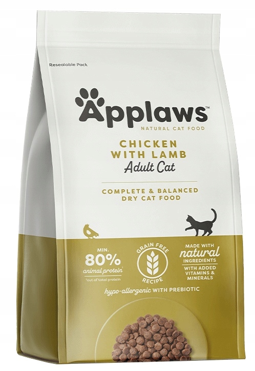 Applaws Cat Adult Chicken & Lamb 7,5kg Krmivo pro dospělé kočky s kuřecím a jehněčím masem 7,5 kg