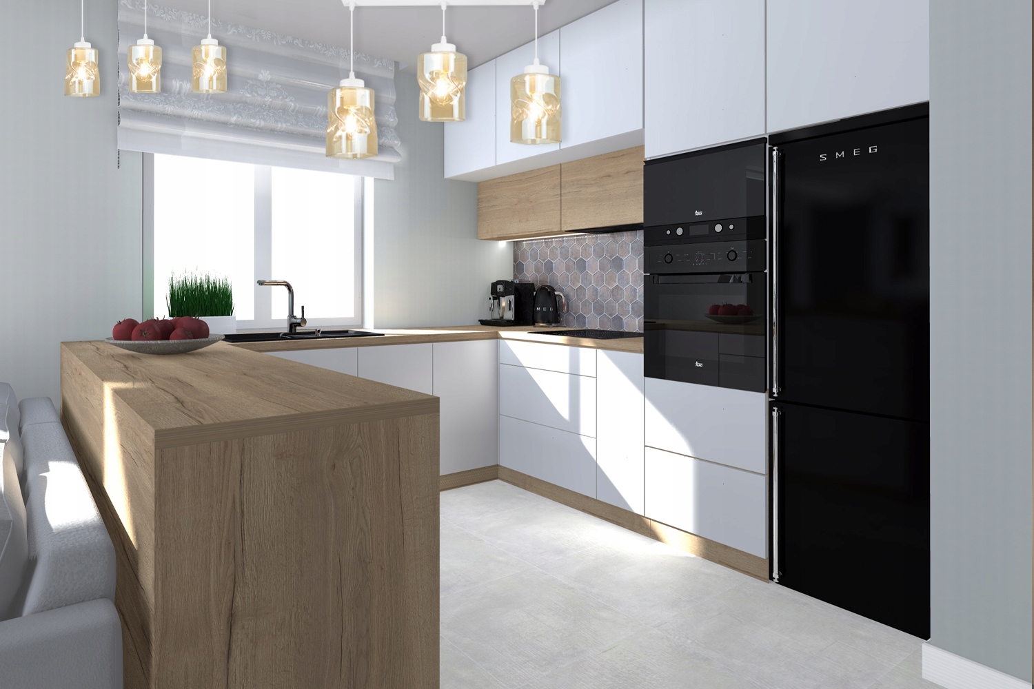 LAMPA WISZĄCA ŻYRANDOL LISTWA 3 SZKLANE KLOSZE SUFITOWA LED AURA MIODOWA Marka Moderno