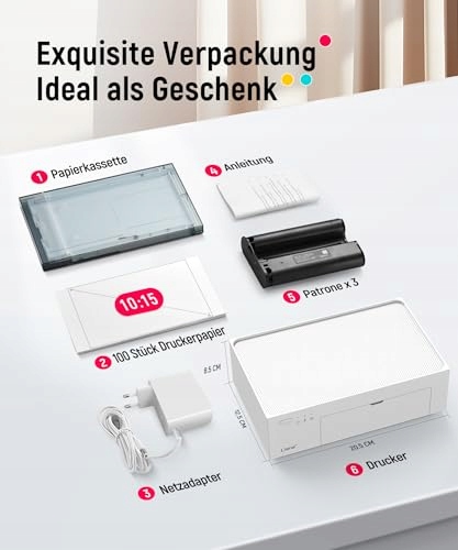 LIENE Drukarka Fotograficzna Do Smartfona Z Papierem Fotograficznym WiFi — miniatura 7