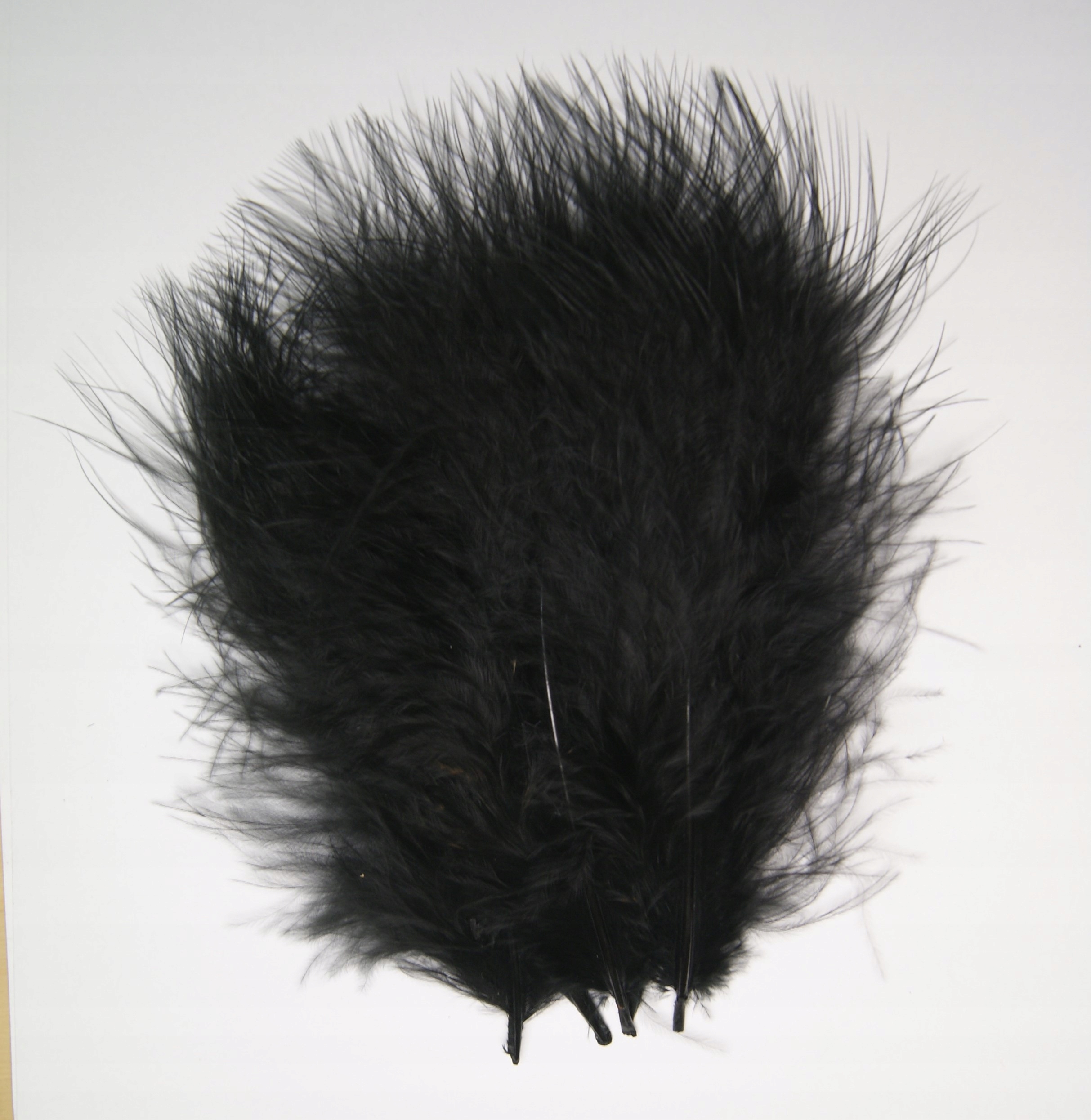 Pióra puchowe czarne marabou 5 sztuk